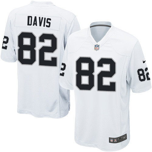 Men's Game Al Davis Nike Jersey White Road - #82 NFL Oakland Raiders